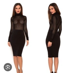 House of CB Black Midi Dress